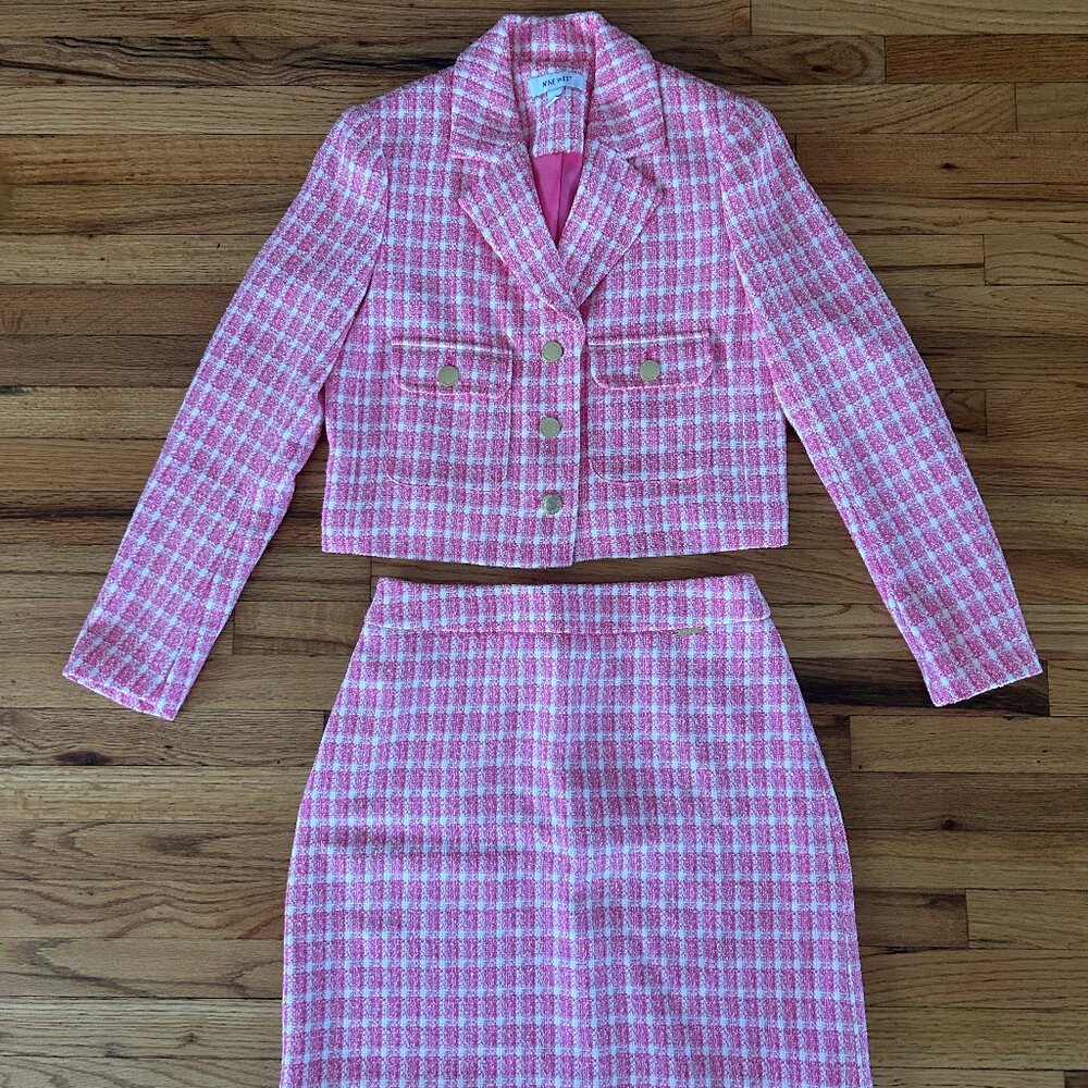 Nine West Pink Plaid Two- Piece